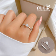 Set 2 nhẫn titian bướm + hạt đá MH