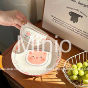 Set chén dĩa heo hồng