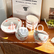 Set chén dĩa heo hồng