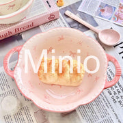 Set tô chén sứ nơ hồng ĐN