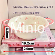 Set tô chén sứ nơ hồng ĐN