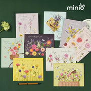 Thiệp hoa 3D óng ánh 14x18cm