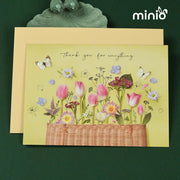 Thiệp hoa 3D óng ánh 14x18cm