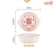 Thố sứ 6in có tai gấu hồng