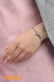 Vòng tay titan đá tròn màu 068MH