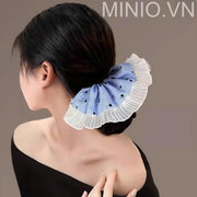 Cột tóc xanh tim bèo