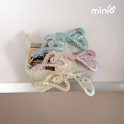 Kẹp càng cua tim màu hologram 074UX