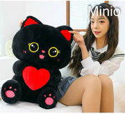 Mèo đen ôm tim S3 38cm QCCC