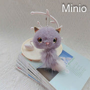 Móc khoá bông mèo đuôi dài