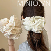 Scrunchies hoa nhí bèo 4 lớp
