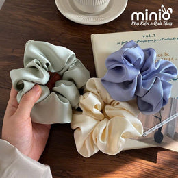 Scrunchies vải lụa trơn 040 UX