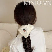 Scrunchies vuông cherry