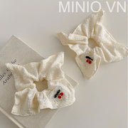 Scrunchies vuông cherry