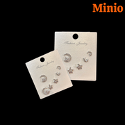 Set 3 đôi bông tai xi 925 trăng sao 040MH