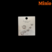 Set 3 đôi bông tai xi 925 071140