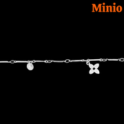 Lắc chân inox đá charm đốt 025 MY