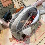 Túi bút lông mèo xám sọc