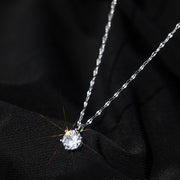 Dây chuyền titan đá tròn dây mảnh 041MH