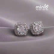 Bông tai hạt đá xi 925 041MH