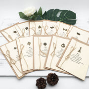 Thiệp vintage gắn charm