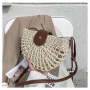 Túi cói nắp da 265