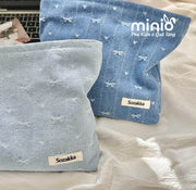 Túi đựng mỹ phẩm vải jeans