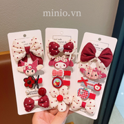 Set kẹp mái Sanrio đỏ B015