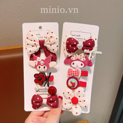 Set kẹp mái Sanrio đỏ B015