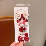 Set kẹp mái Sanrio đỏ B015