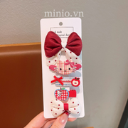 Set kẹp mái Sanrio đỏ B015
