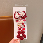 Set kẹp mái Sanrio đỏ B015