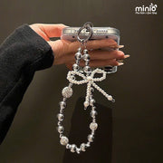 Dây đeo điện thoại hạt châu nơ