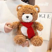 Gấu Teddy khăn len đỏ lông cừu