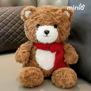 Gấu Teddy khăn len đỏ lông cừu