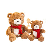 Gấu Teddy khăn len đỏ lông cừu