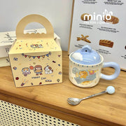 Ly cốc sứ mèo nắp ngôi nhà