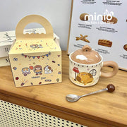 Ly cốc sứ mèo nắp ngôi nhà