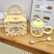 Ly cốc sứ mèo nắp ngôi nhà