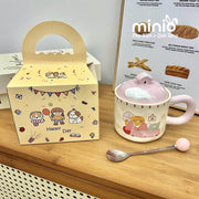 Ly cốc sứ mèo nắp ngôi nhà