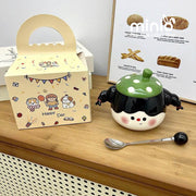 Ly cốc sứ cô gái bím tóc