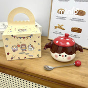 Ly cốc sứ cô gái bím tóc