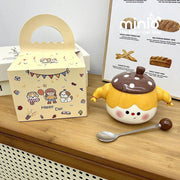 Ly cốc sứ cô gái bím tóc