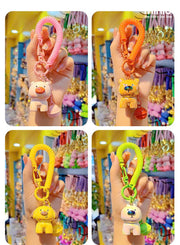 Móc khoá thú hologram dây lò xo