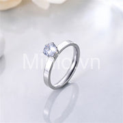 Nhẫn titan 1 hạt đá nổi (S3)