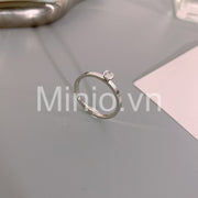 Nhẫn titan 1 hạt đá nổi (S3)