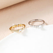 Nhẫn titan full đá 1 hạt lớn