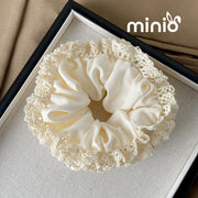 Scrunchies hoa nhí viền ren 100UX