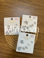 Set 3 đôi bông tai xi 925 073140