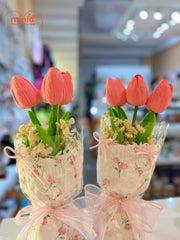 Bó hoa Tulip cốt tròn 3 bông