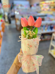 Bó hoa Tulip cốt tròn 3 bông